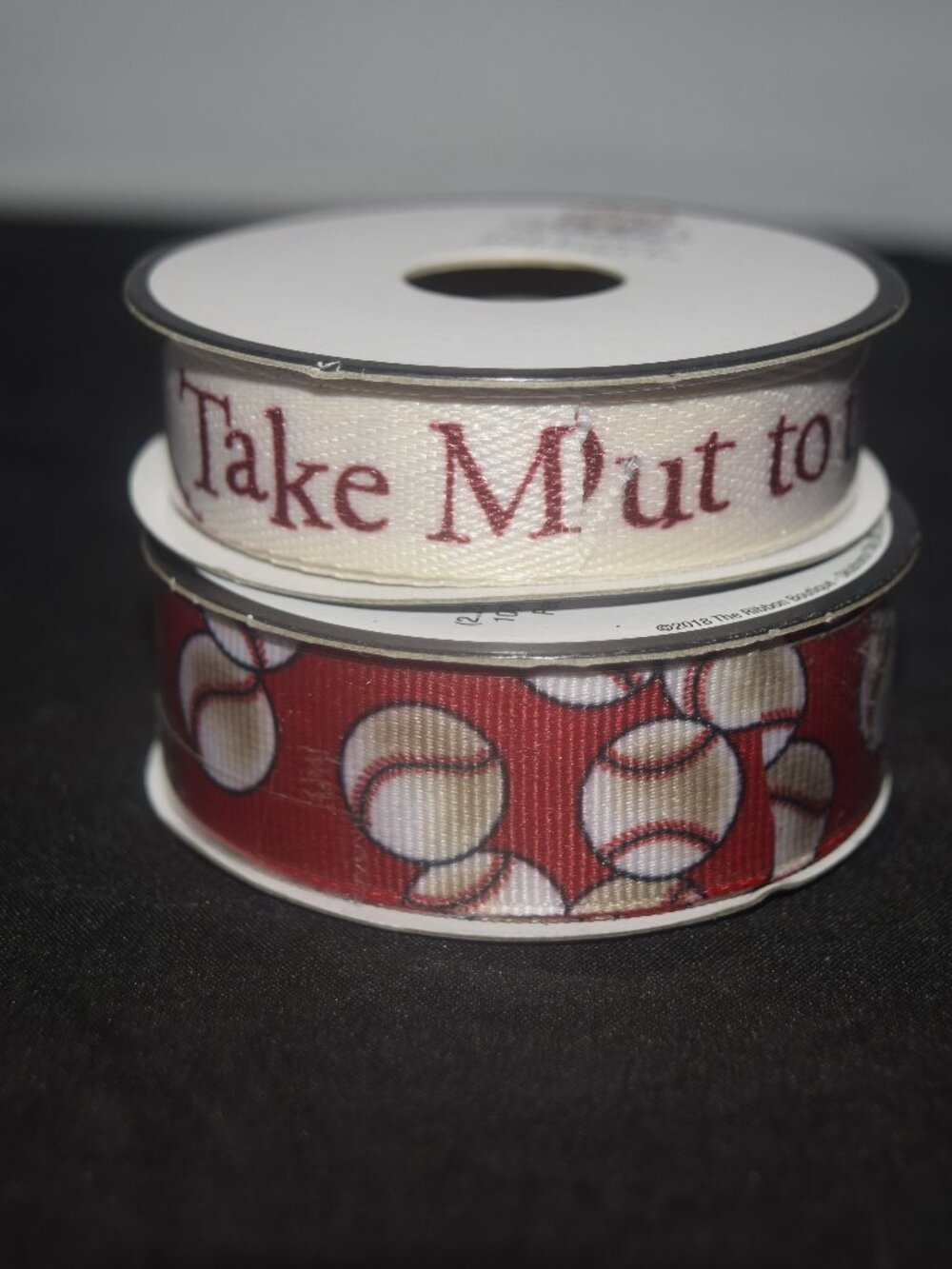Baseball Sports Ribbon Duo – "Take Me Out to the Ballgame" & Baseball Pattern